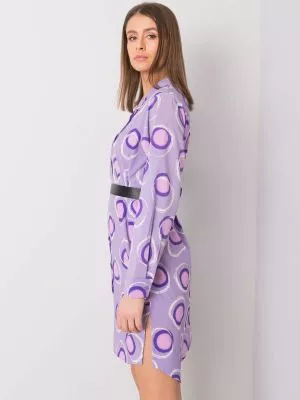 Rochie tip camasa violet - rochii de zi