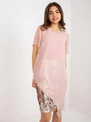 Rochie de cocktail roz Paisley - rochii de ocazie