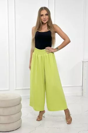 Pantaloni dama galben - pantaloni