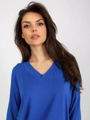 Bluza dama basic albastru - bluze