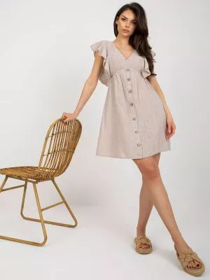 Rochie de zi casual bej - rochii de zi