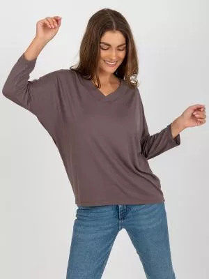 Bluza dama basic maro - bluze