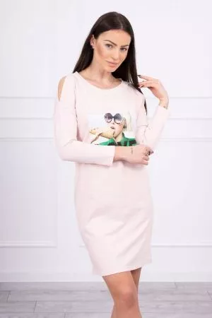 Rochie de zi roz - rochii de zi