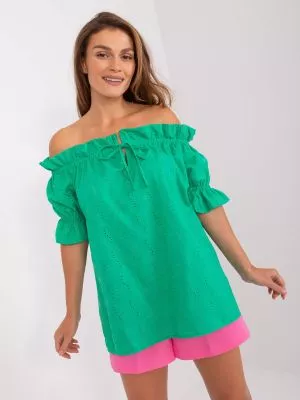 Bluza dama stil spaniol verde - bluze