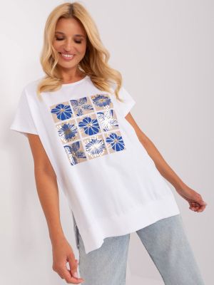 Bluza dama cu imprimeu alb - Bluze