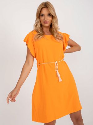 Rochie de zi casual portocaliu - rochii de zi