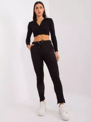 Pantaloni trening dama negru - pantaloni