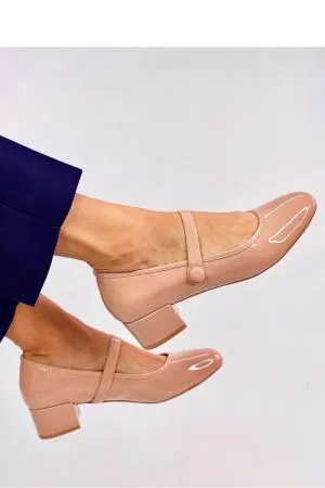 Pantofi cu toc bej Inello - pantofi cu toc