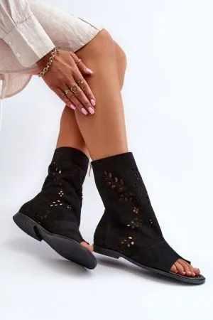 Sandale dama negru Step in style - sandale dama