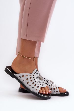 Papuci dama gri Step in style - papuci dama