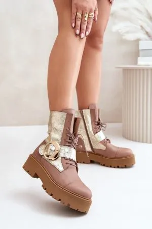 Botine dama bej Step in style - botine dama