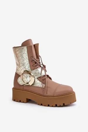 Botine dama bej Step in style - botine dama