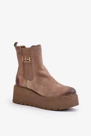 Botine dama bej Step in style - botine dama