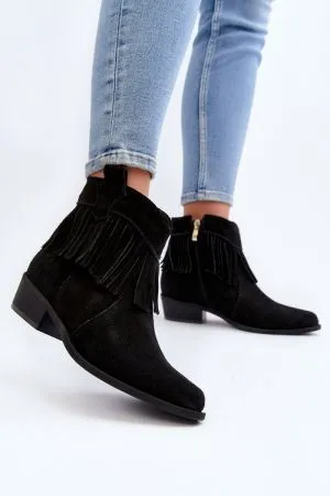 Botine dama negru Step in style - botine dama