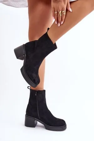 Botine dama negru Step in style - botine dama