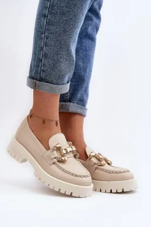 Mocasini dama bej Step in style - mocasini dama