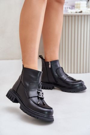 Botine dama negru Step in style - botine dama