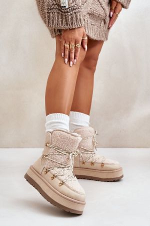 Botine dama bej Step in style - botine dama