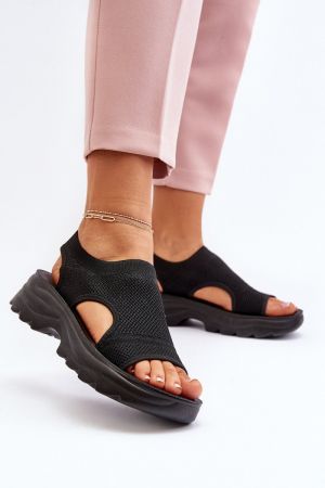 Sandale dama negru Step in style - sandale dama