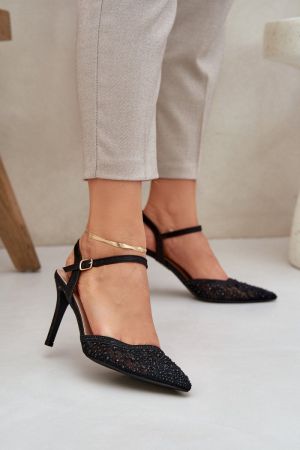 Pantofi cu toc negru Step in style - pantofi cu toc