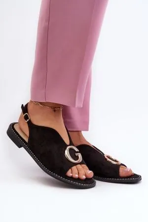 Sandale dama negru Step in style - sandale dama