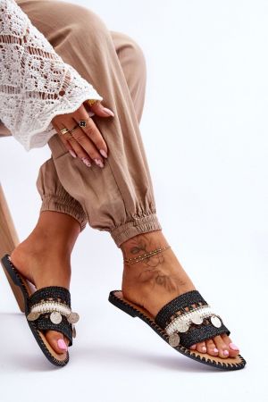 Papuci dama negru Step in style - papuci dama