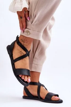 Sandale dama negru Step in style - sandale dama