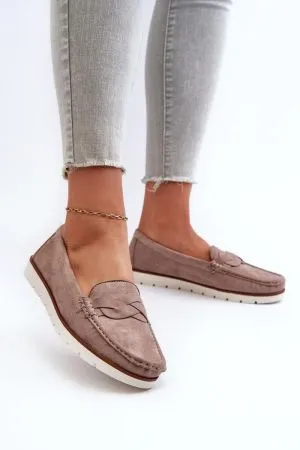 Mocasini dama bej Step in style - mocasini dama