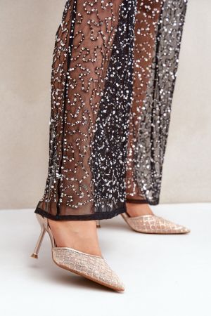 Pantofi cu toc galben Step in style - pantofi cu toc
