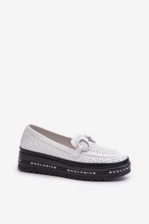 Mocasini dama alb Step in style - mocasini dama