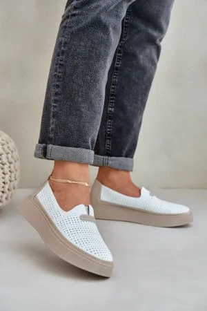 Mocasini dama alb Step in style - mocasini dama