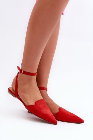 Balerini dama rosu Step in style - balerini dama