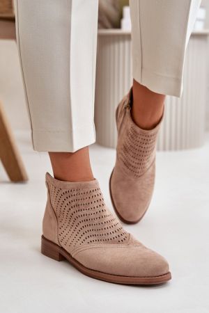 Botine dama bej Step in style - botine dama