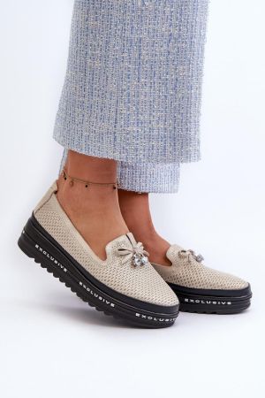 Mocasini dama galben Step in style - mocasini dama