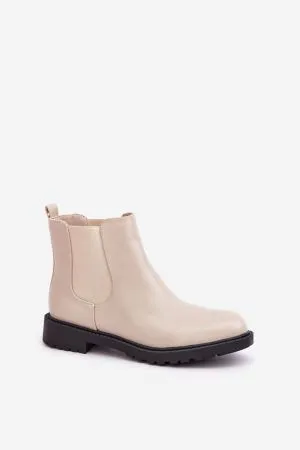 Botine dama bej Step in style - botine dama