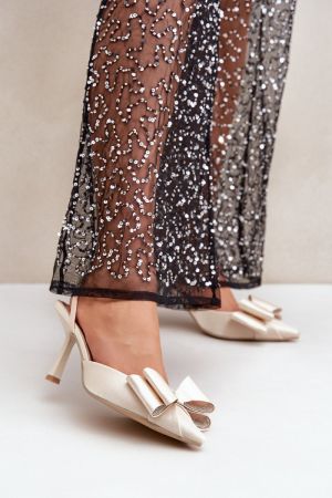 Pantofi cu toc galben Step in style - pantofi cu toc