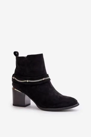 Botine dama negru Step in style - botine dama