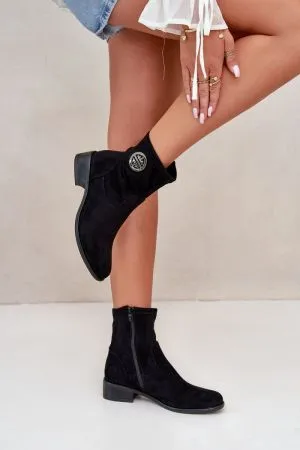 Botine dama negru Step in style - botine dama
