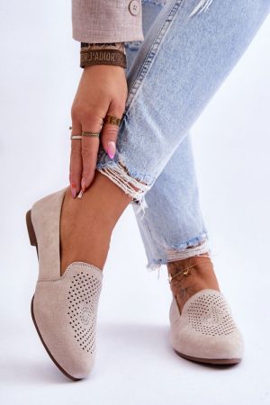 Mocasini dama bej Step in style - mocasini dama