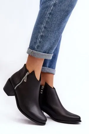 Botine dama negru Step in style - botine dama