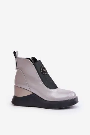 Botine dama gri Step in style - botine dama