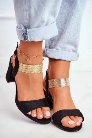 Sandale dama negru Step in style - sandale dama