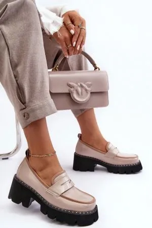 Mocasini dama bej Step in style - mocasini dama