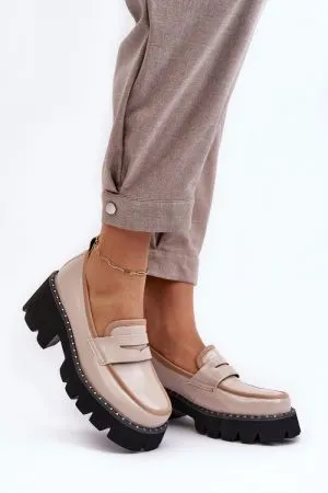 Mocasini dama bej Step in style - mocasini dama