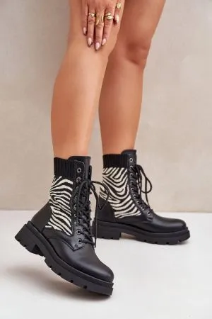 Botine dama negru Step in style - botine dama