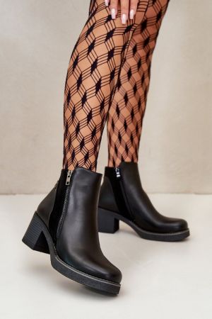 Botine dama negru Step in style - botine dama