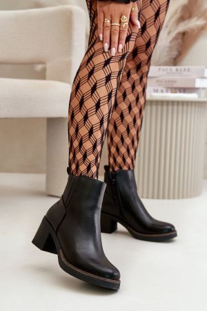 Botine dama negru Step in style - botine dama