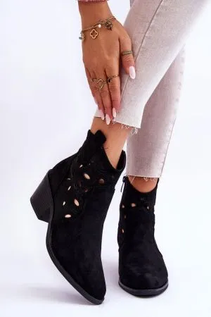 Botine dama negru Step in style - botine dama