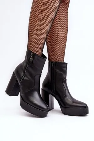 Botine dama negru Step in style - botine dama