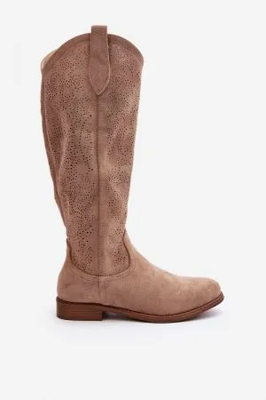 Cizme dama bej Step in style - cizme dama